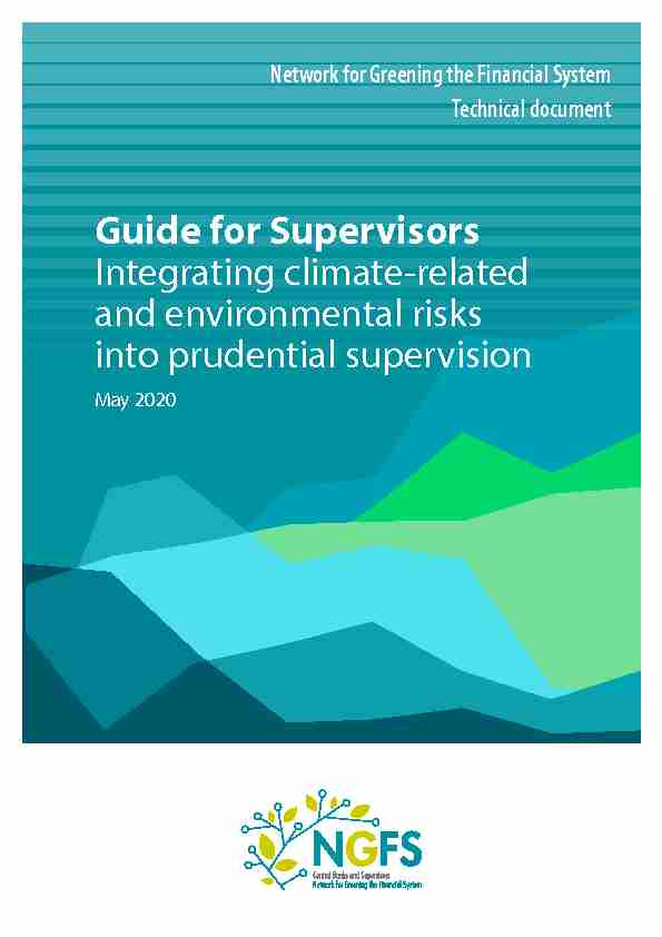Guide for Supervisors: Integrating climate-related and environmental