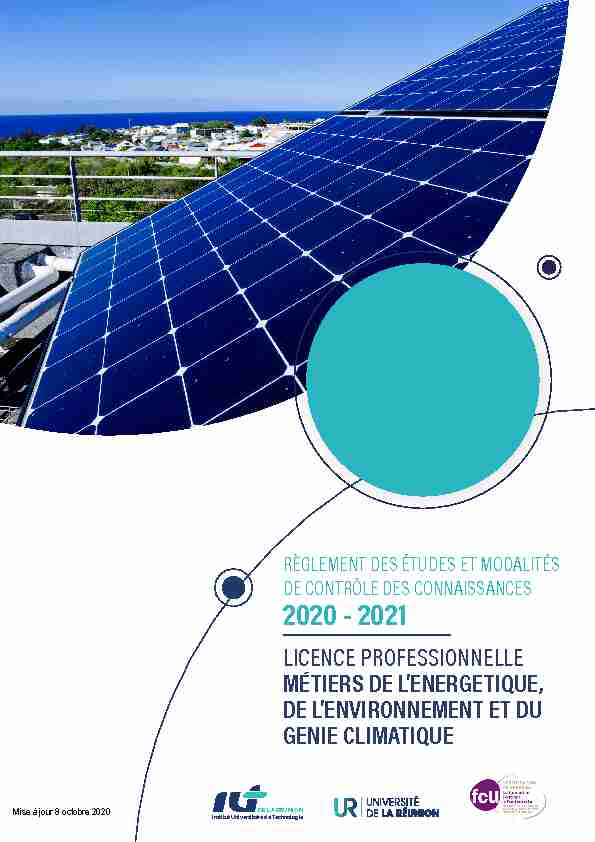 2020 - 2021 - licence professionnelle métiers de lenergetique de l