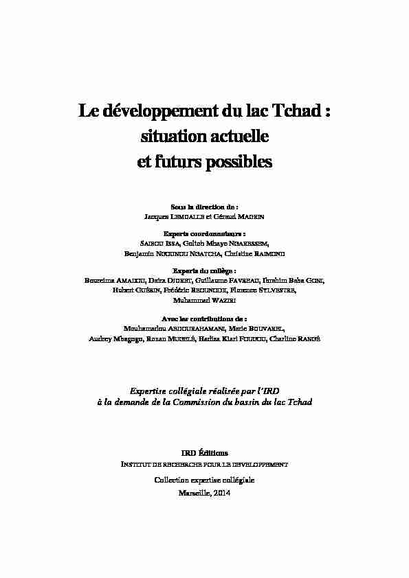 Le développement du Lac Tchad : situation actuelle et futurs possibles