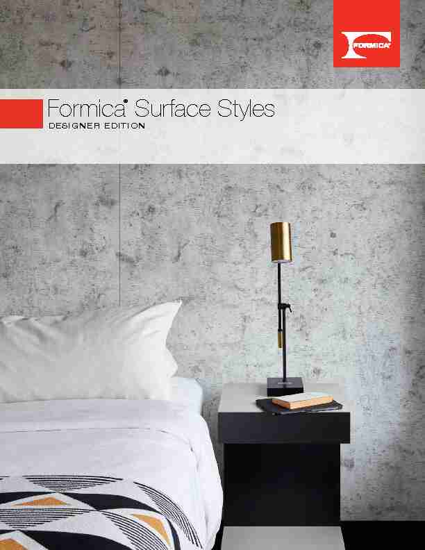 [PDF] Formica Surface Styles - Formica Corporation