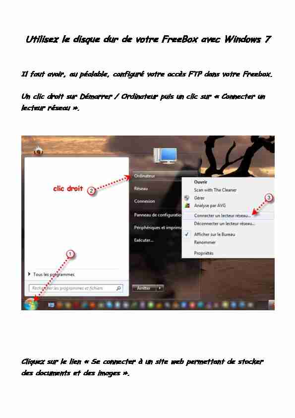 Utilisez le disque dur de votre FreeBox avec Windows 7