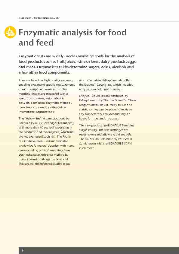 Enzymatic analysis for food and feed