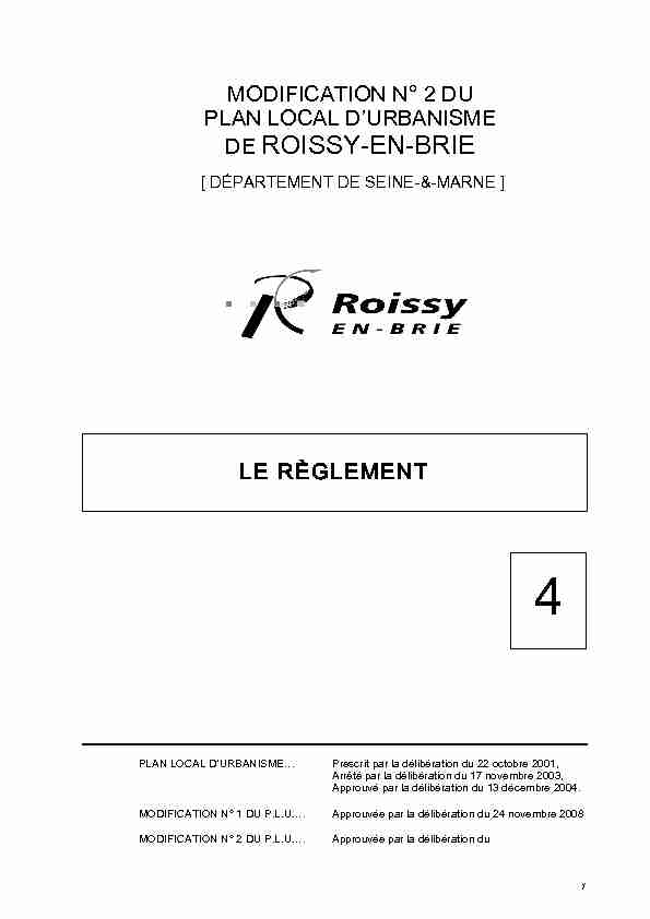 [PDF] Règlement - Roissy-en-Brie