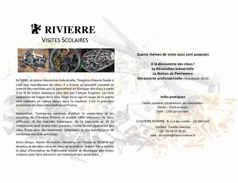 [PDF] Clouterie Rivierre