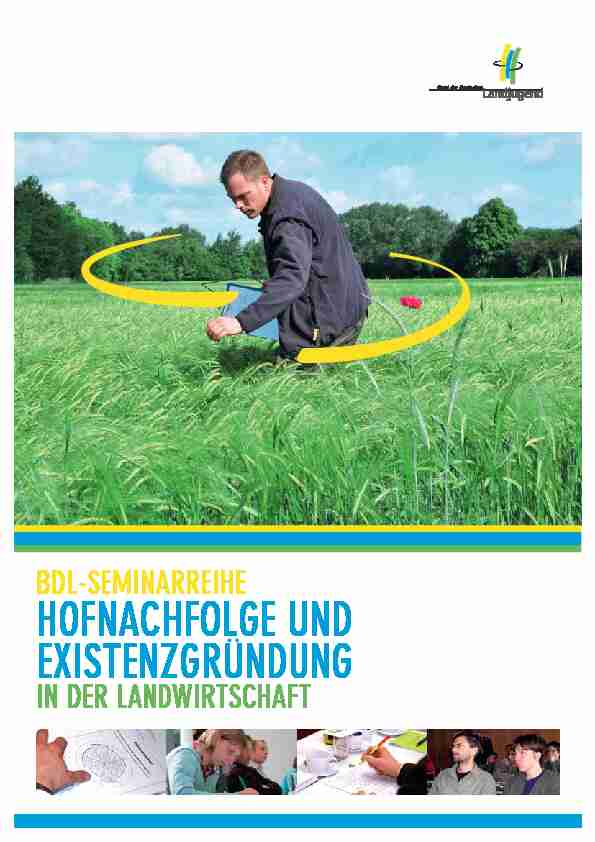 [PDF] Hofnachfolge und Existenzgründung in der  - Junglandwirte