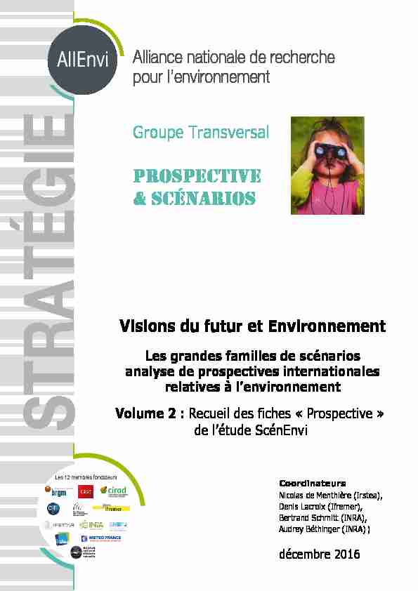 [PDF] Visions du futur et environnement : les grandes familles de  - INRA