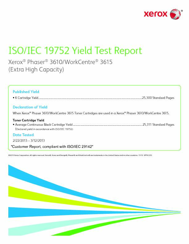[PDF] ISO/IEC 19752 Yield Test Report - Xerox