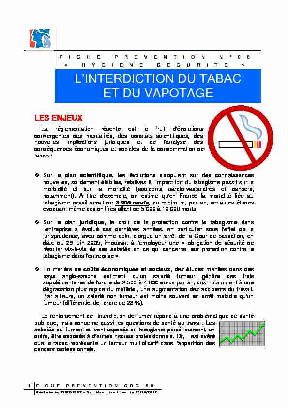 [PDF] LINTERDICTION DU TABAC ET DU VAPOTAGE - CDG50