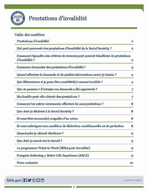 [PDF] Prestations dinvalidité (Disability Benefits) - Social Security