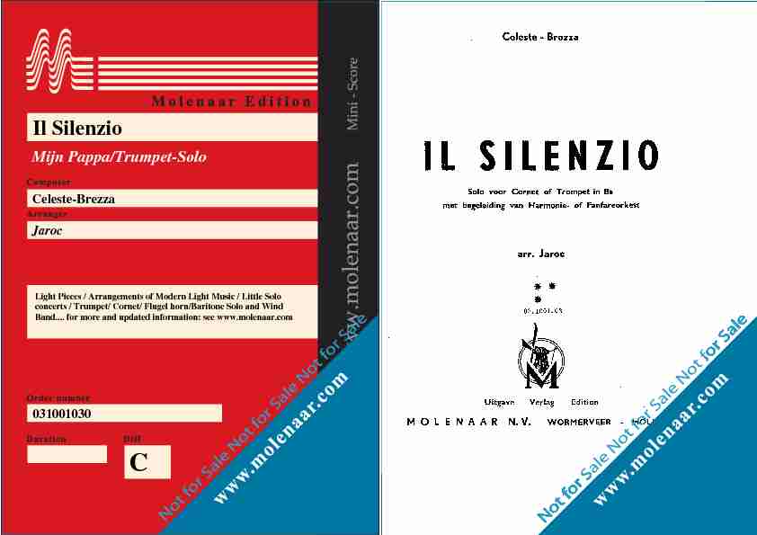 Il Silenzio - partitions-musicalesnet