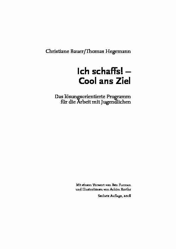[PDF] Ich schaffs – Cool ans Ziel - Carl-Auer Verlag