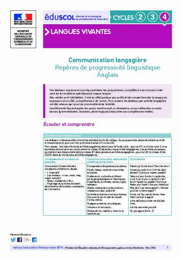 [PDF] LANGUES VIVANTES - mediaeduscoleducationfr - Ministère de l