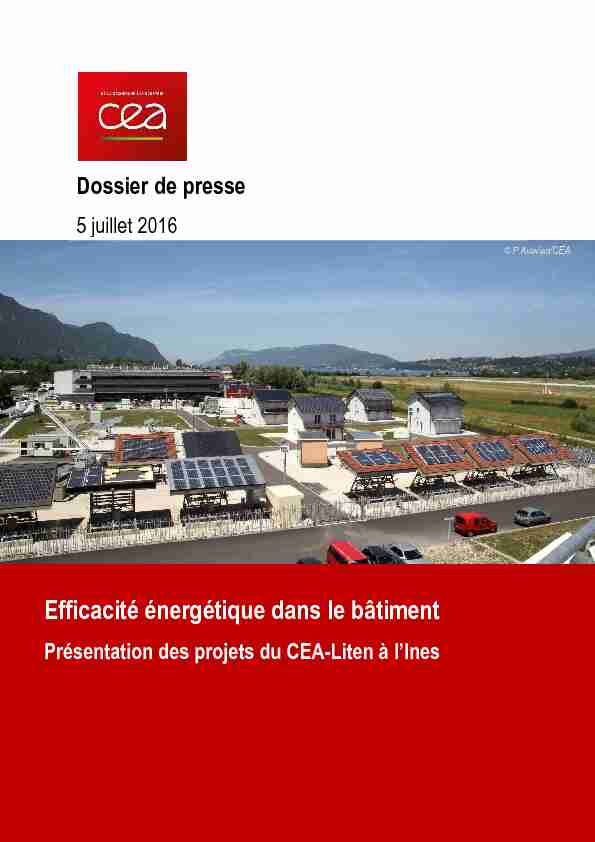 [PDF] Efficacité énergétique dans le bâtiment - CEA