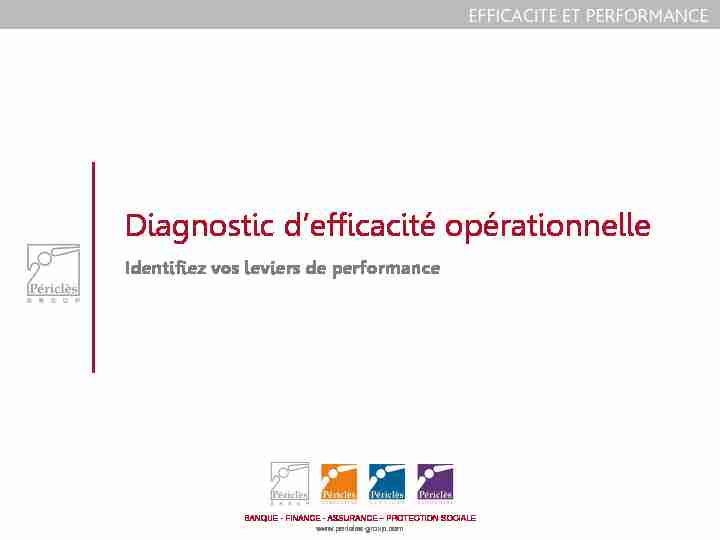 [PDF] Diagnostic defficacité opérationnelle - Périclès Group