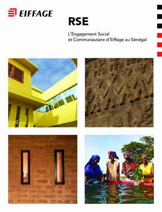 LEngagement Social et Communautaire dEiffage au Sénégal