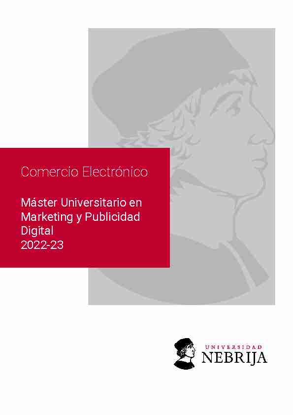 [PDF] Comercio Electrónico - Universidad Nebrija