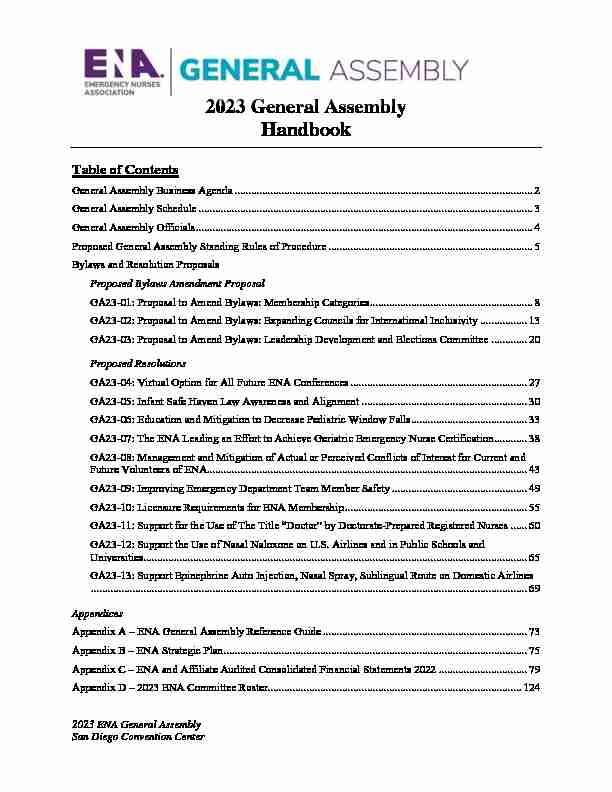 2022 General Assembly Handbook