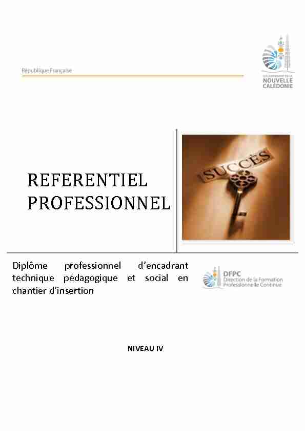 [PDF] REFERENTIEL PROFESSIONNEL - RCP-NC