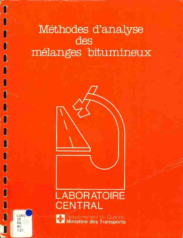 [PDF] Méthodes danalyse des mélanges bitumineux