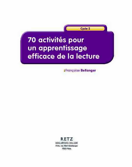 [PDF] 70 activités pour un apprentissage efficace de la  - Autisme Diffusion