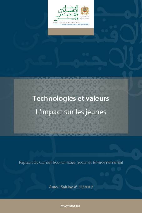 [PDF] Technologies et valeurs Limpact sur les jeunes - CESE