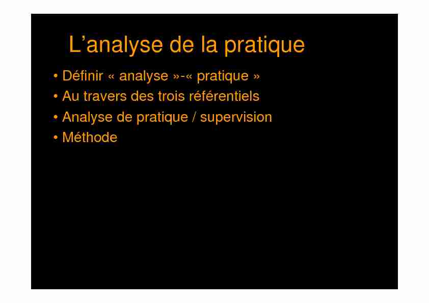 [PDF] Lanalyse de la pratique - IFSI DIJON