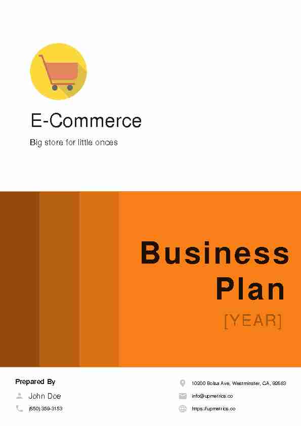 E-Commerce Business Plan Example  Upmetrics