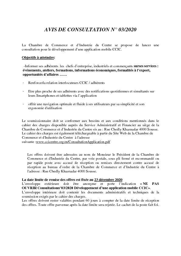 [PDF] APPLICATION MOBILE-cahier de charges - CCIC