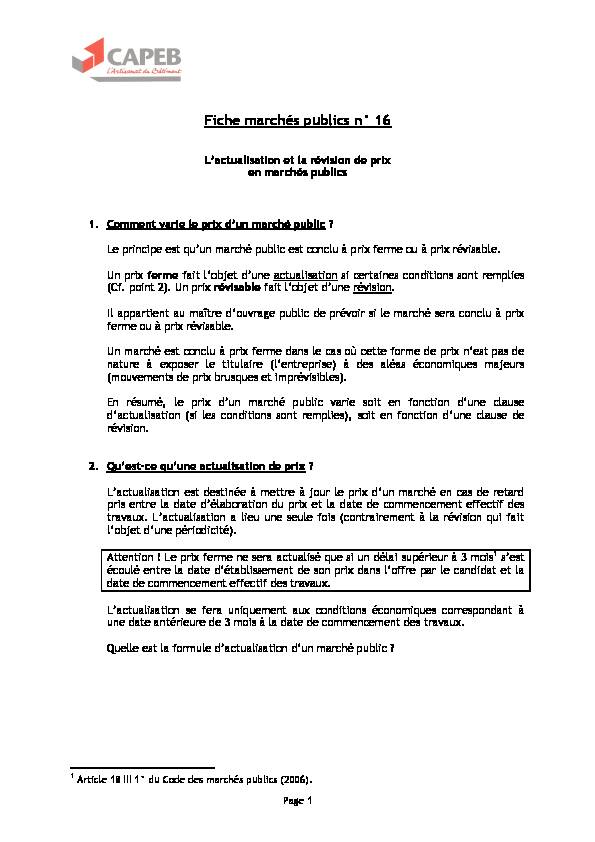 [PDF] Fiche marchés publics n°2 - Capeb