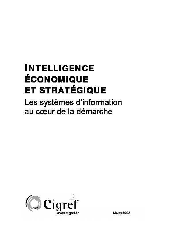 Intelligence Economique et Stratégique - 2003