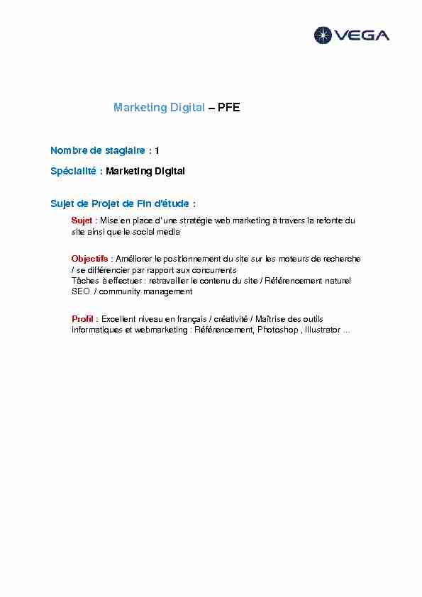 Marketing Digital – PFE