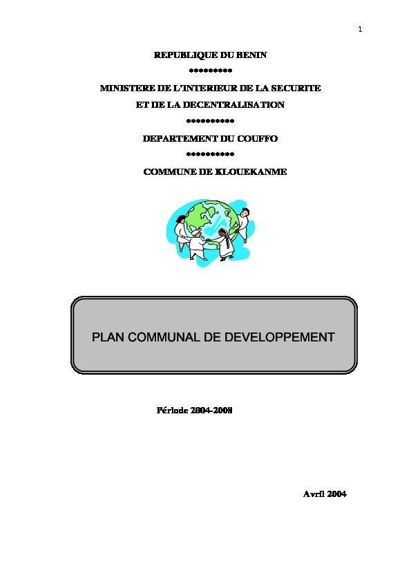 Canevas de rédaction du plan de développement
