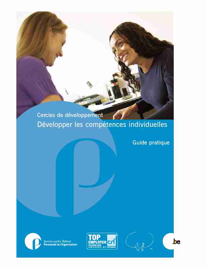 [PDF] Développer les compétences individuelles - Fedweb