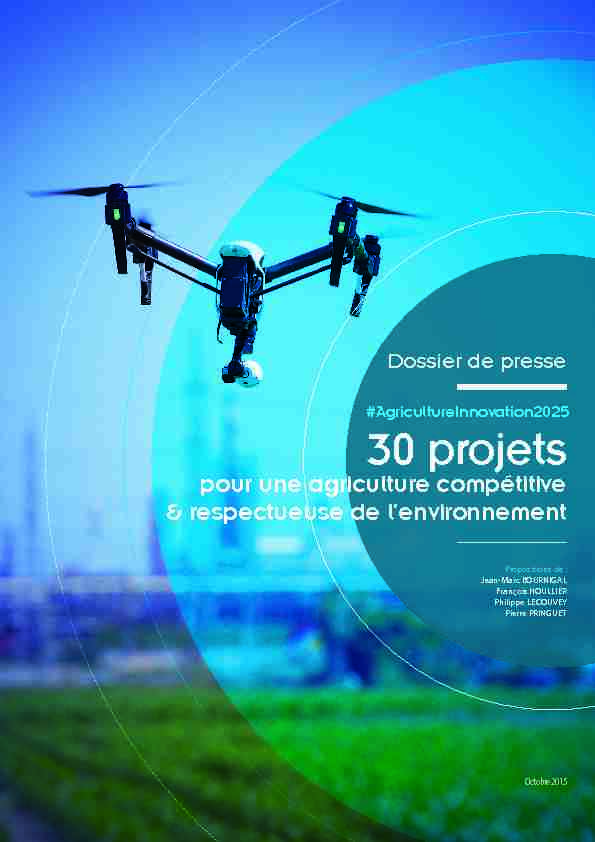 [PDF] 30 projets - Ministère de lagriculture
