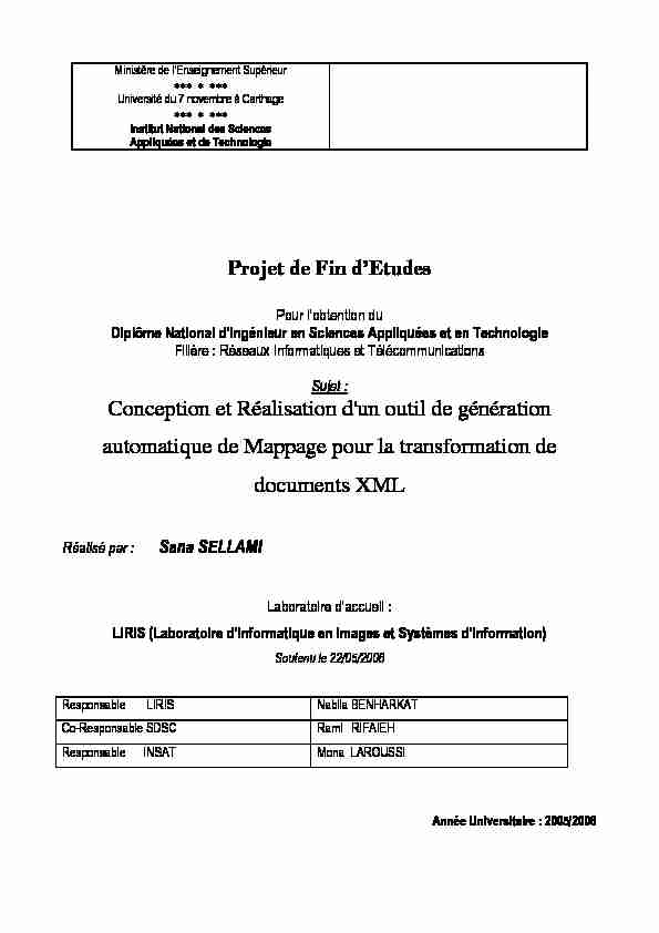 [PDF] Projet de Fin dEtudes Conception et Réalisation dun outil  - LIRIS