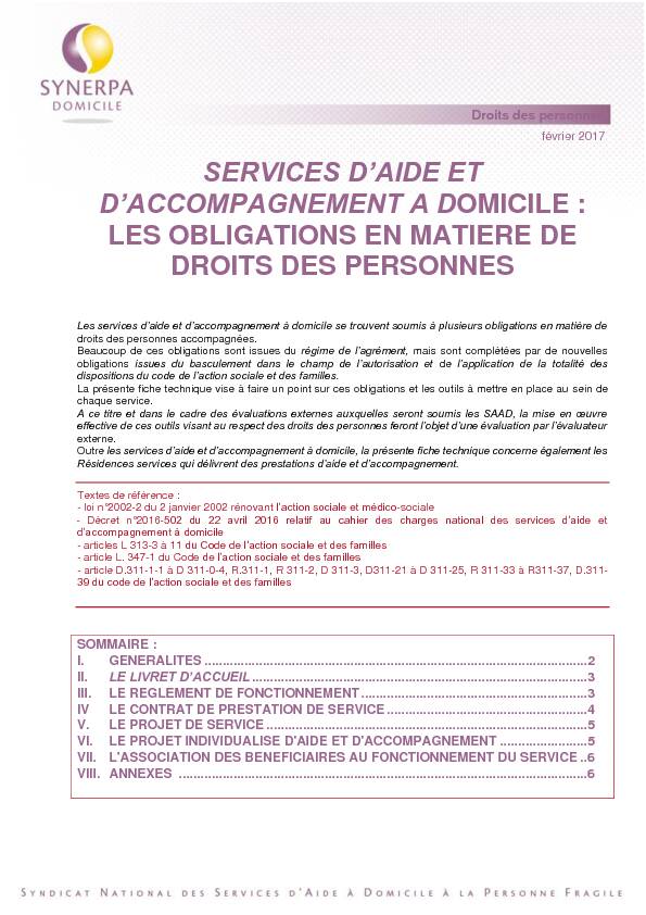 [PDF] SERVICES DAIDE ET DACCOMPAGNEMENT A DOMICILE : LES