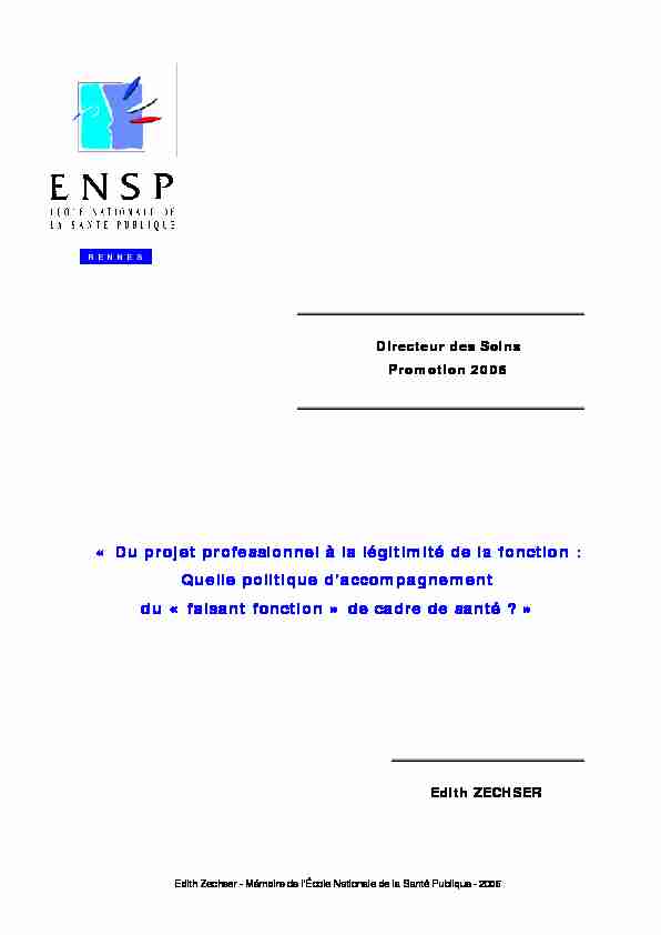 [PDF] du projet professionnel à la légitimité de la fonciton : quele politique
