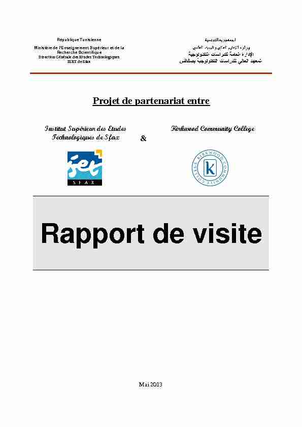 [PDF] Rapport de visite - ISET Sfax