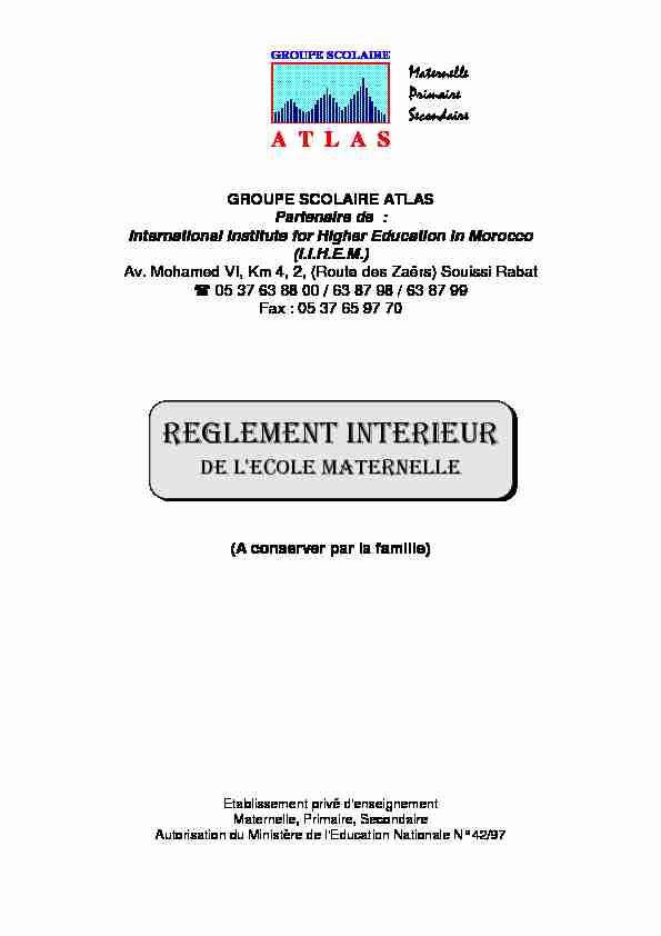 [PDF] Règlement Intérieur - REGLEMENT INTERIEUR