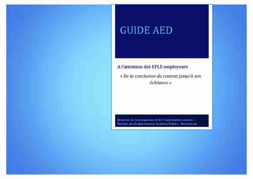 [PDF] GUIDE AED - Intendance03