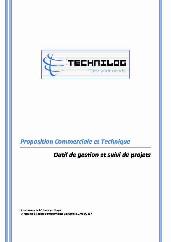 [PDF] Proposition Commerciale et Technique - miageprojet2