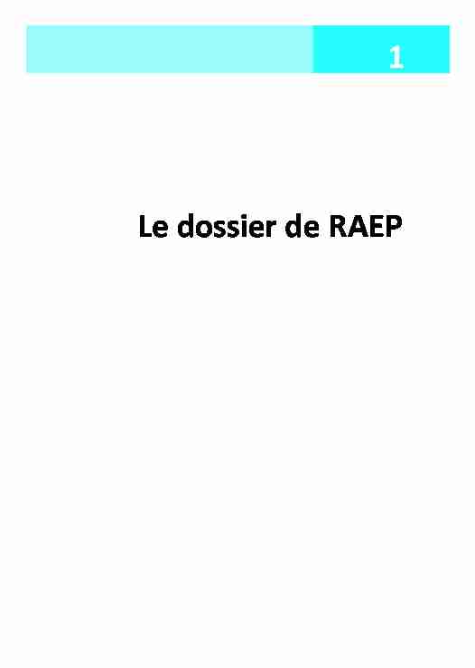 Le dossier de RAEP - editions-ellipsesfr