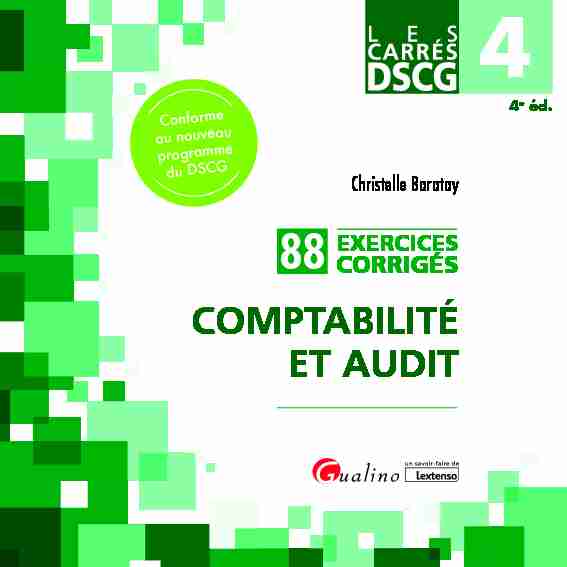 [PDF] Les Carres DSCG 4 Exercices corrigés Comptabilite et Audit