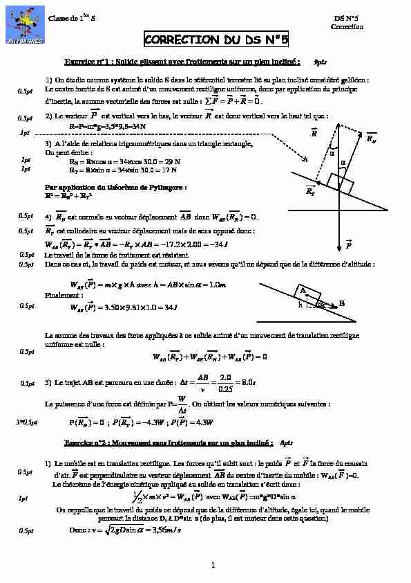 [PDF] CORRECTION DU DS N°5 - Physagreg