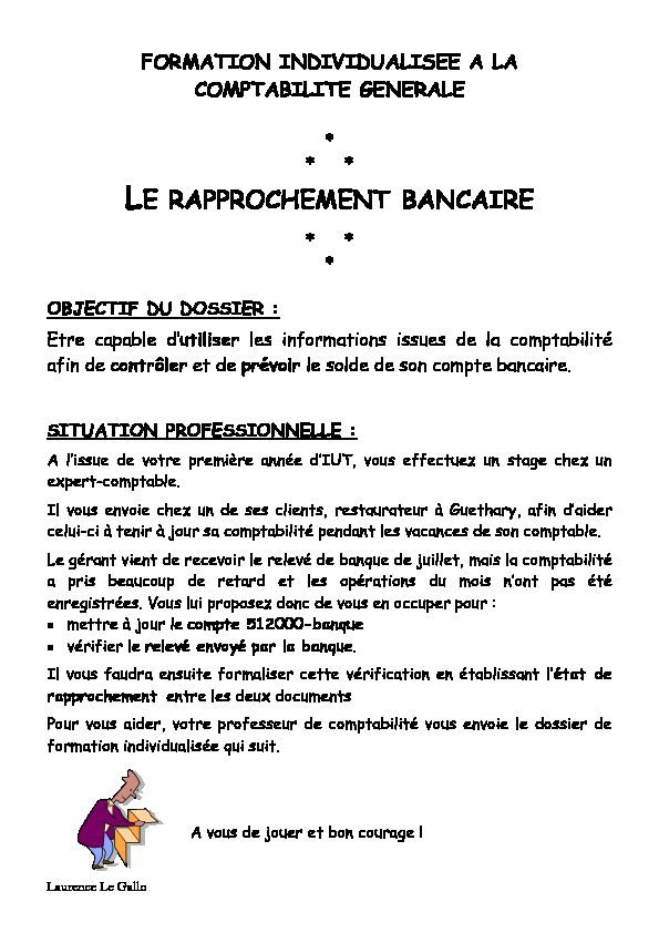 [PDF] LE RAPPROCHEMENT BANCAIRE