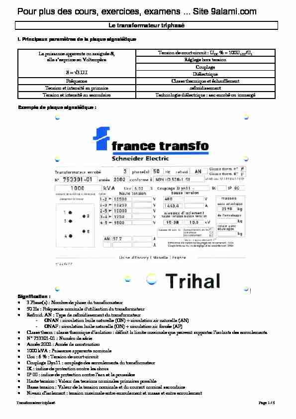 [PDF] Le transformateur triphasé - 9alami