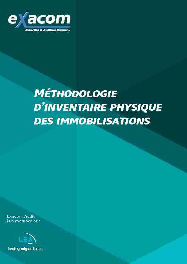 [PDF] Méthodologie dinventaire physique des immobilisations