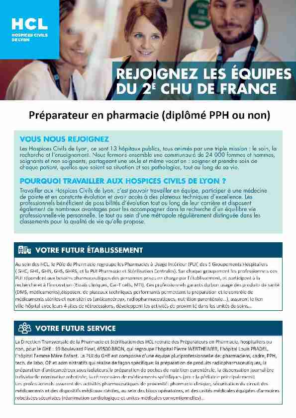 Profil de Poste PPH Pharmacie HCL GHE - chu-lyonfr