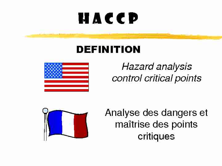 [PDF] H A C C P