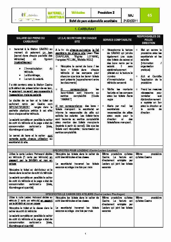 [PDF] MATERIEL LOGISTIQUE-Véhicules-Procédure 2-Suivi du  - Adalea